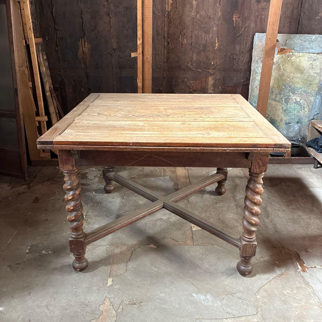 アンティーク伸長式ダイニングテーブル 店舗什器 や作業台