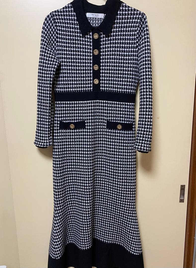 ワンピース Herlipto BuckinghamHoundstooth KnitDress