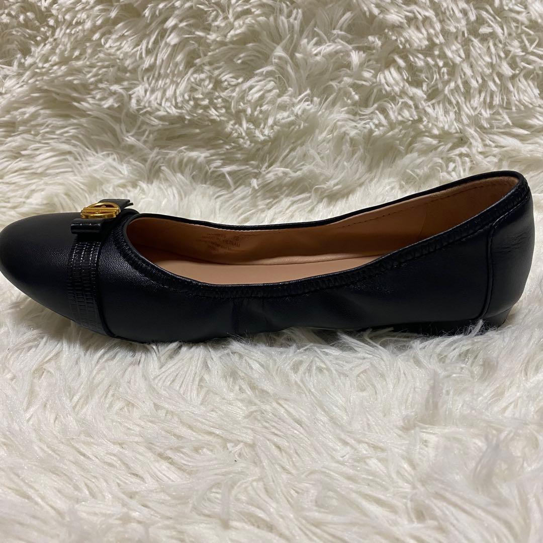 ✨定3.3万美品✨コールハーン フラットシューズ　トバ ボウ バレエ黒ブラック