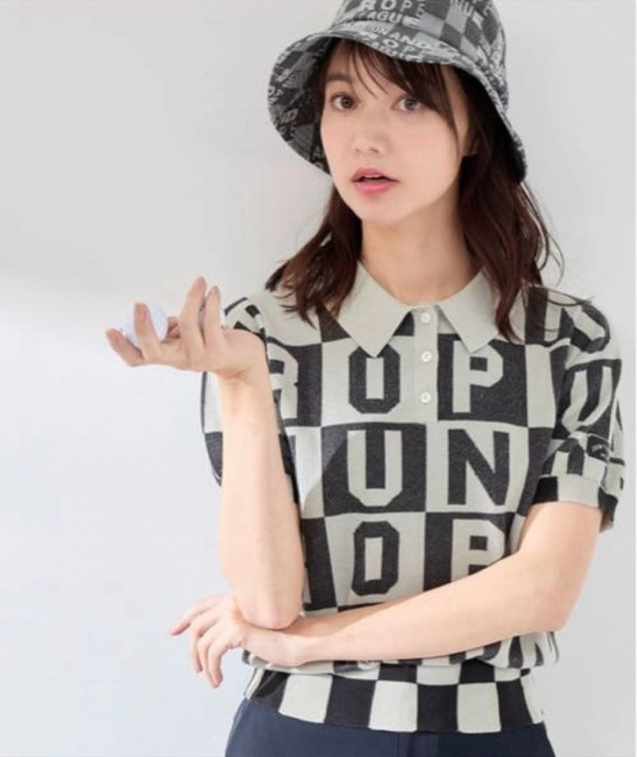 新品未使用●JUN&ROPE ポロシャツL ベージュグレー　ジュンロペ