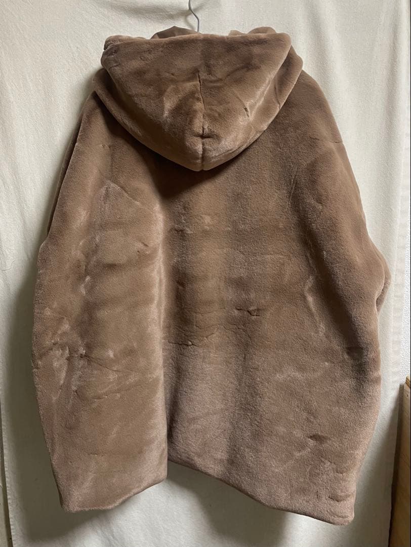 ニコアンドMODE NORM COREベルベットファーフードブルゾンブラウンM