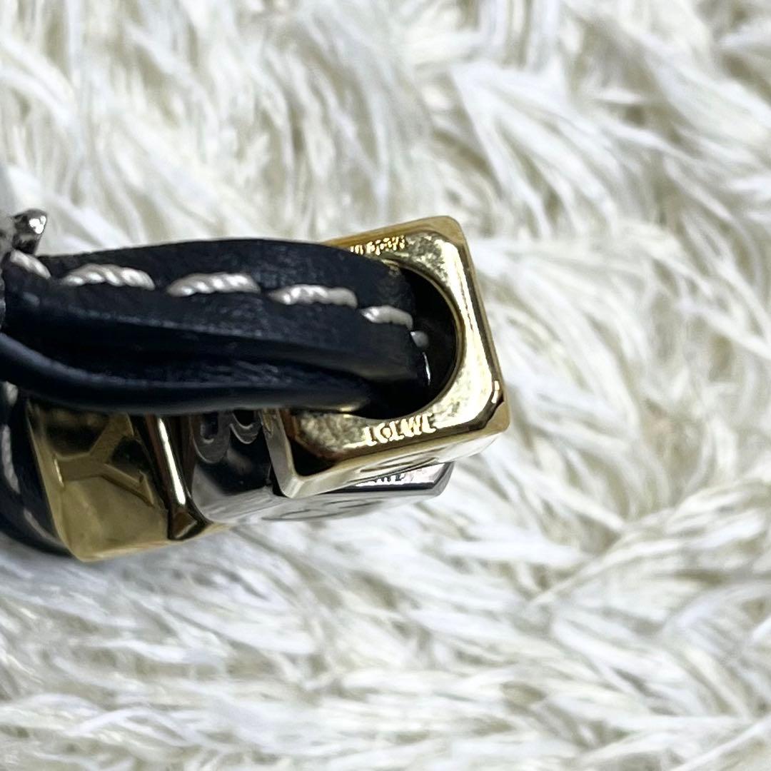 ロエベ 美品 アナグラム バッグチャーム ストラップ イニシアル