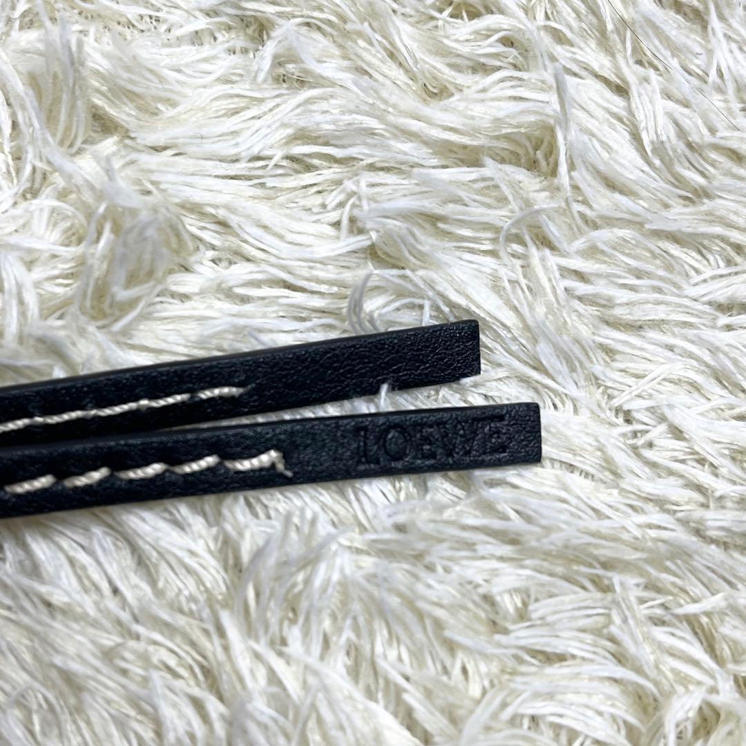 ロエベ 美品 アナグラム バッグチャーム ストラップ イニシアル