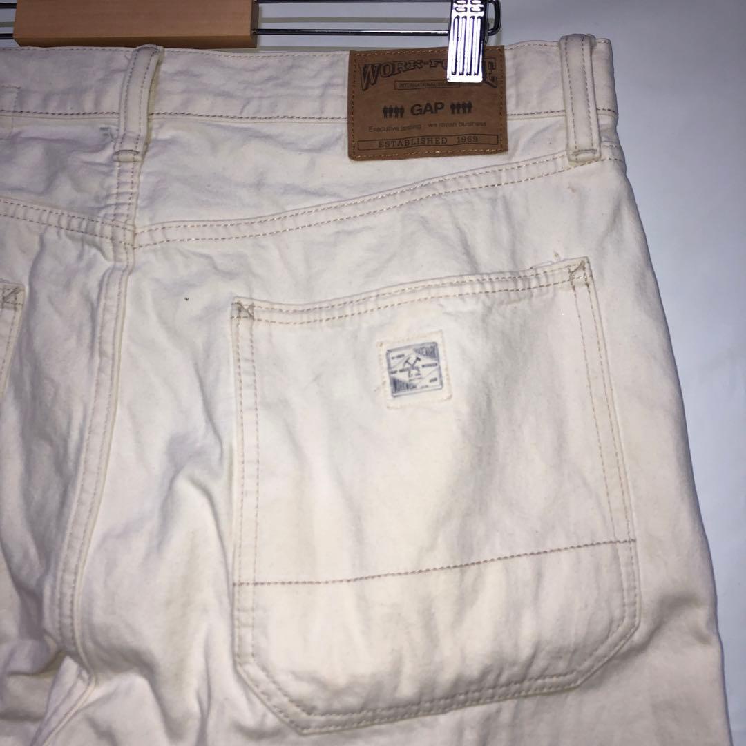 OLD GAP ホワイト ペイントスプラッター ペンキ　ワークパンツ