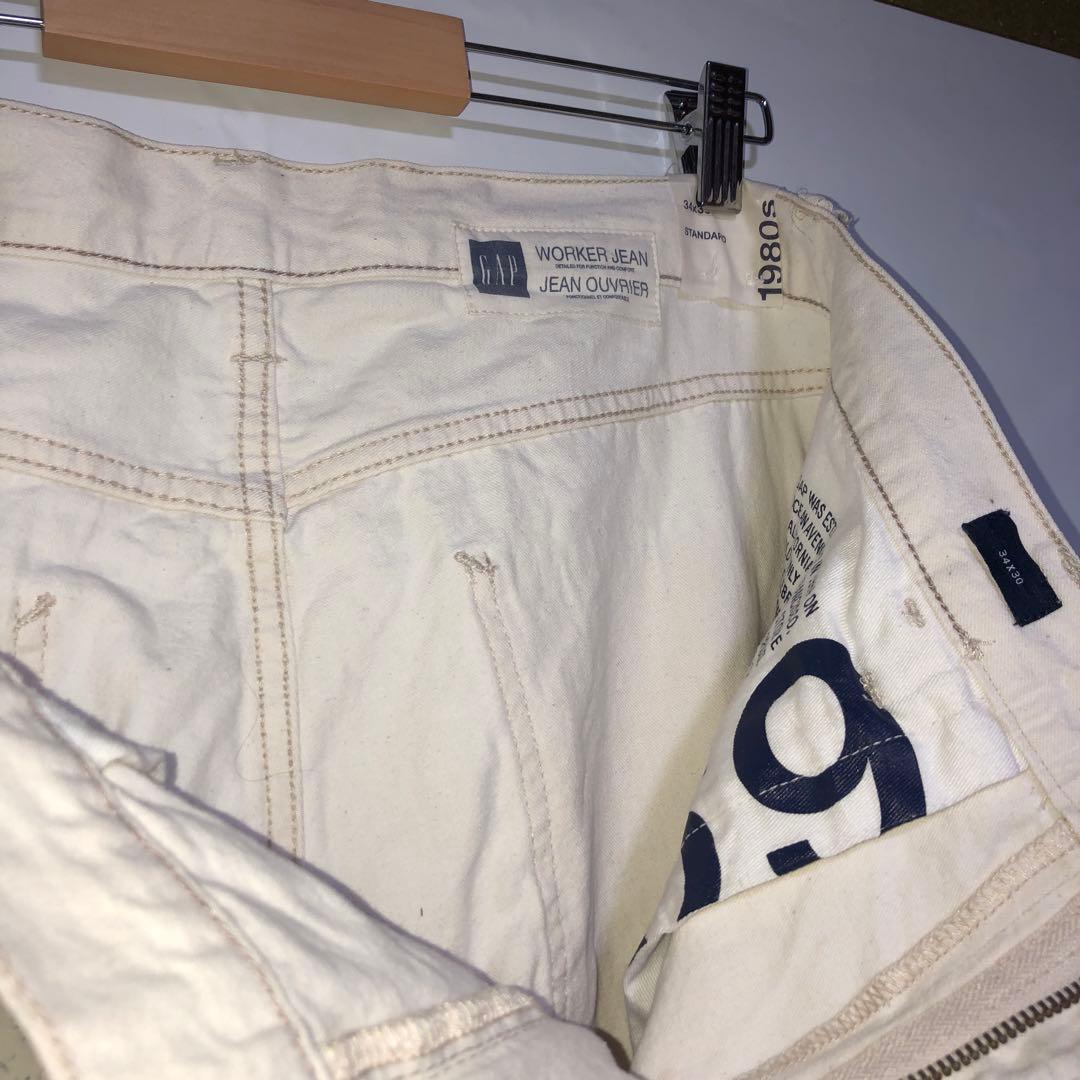 OLD GAP ホワイト ペイントスプラッター ペンキ　ワークパンツ