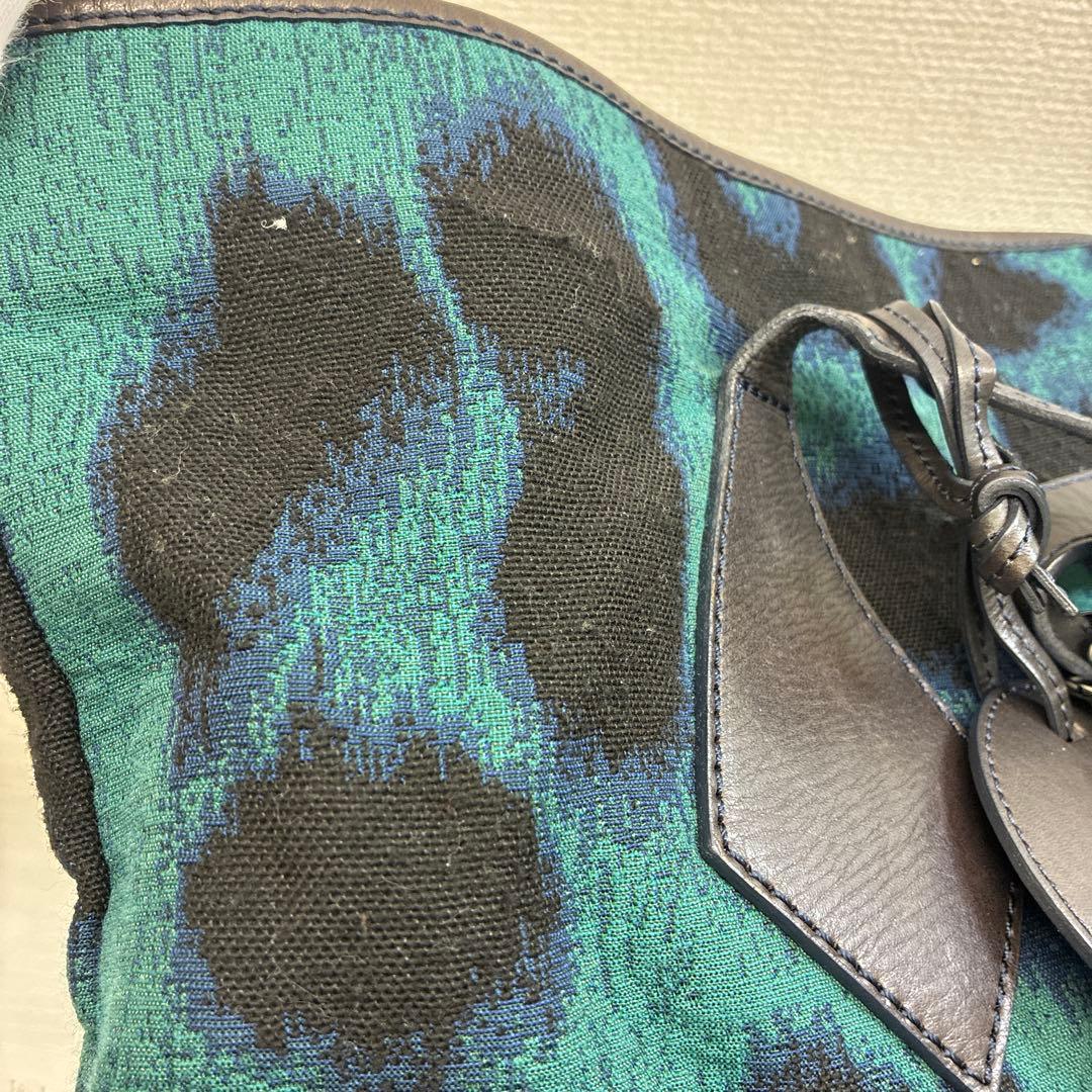 ヴィヴィアンウエストウッド トートバッグ キャンバス レザー オーブ 青