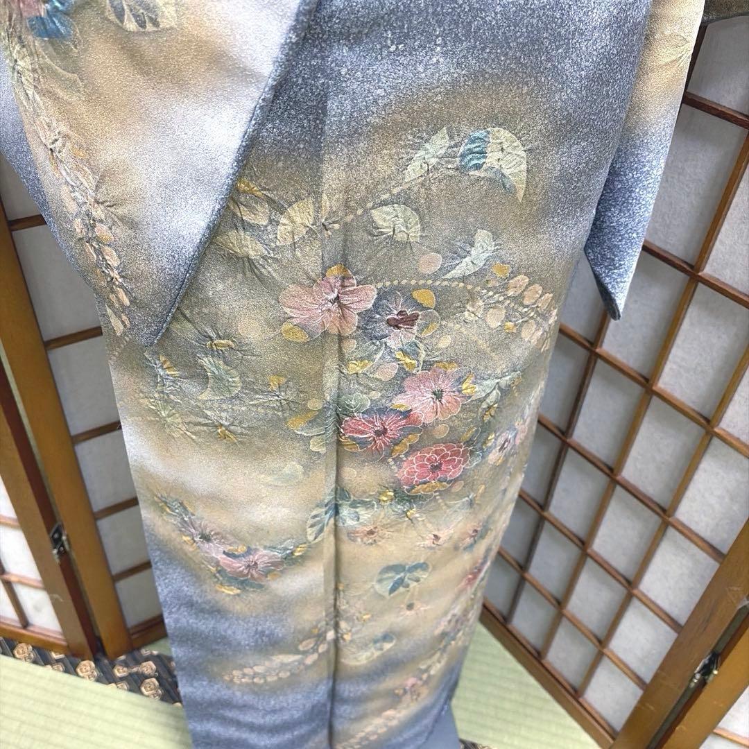 正絹　訪問着《辻ヶ花　銀通し》