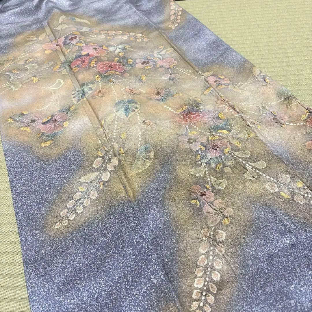 正絹　訪問着《辻ヶ花　銀通し》