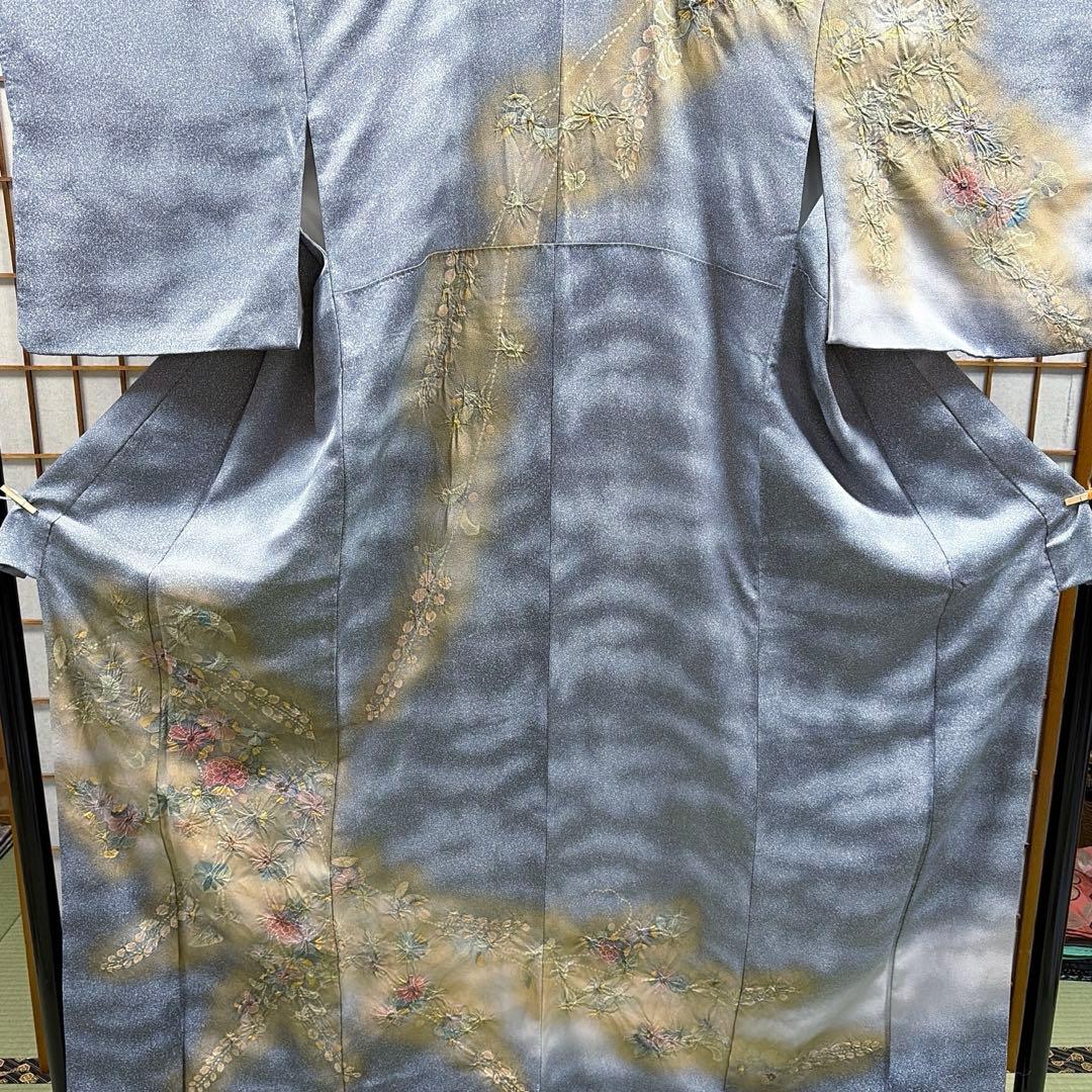 正絹　訪問着《辻ヶ花　銀通し》