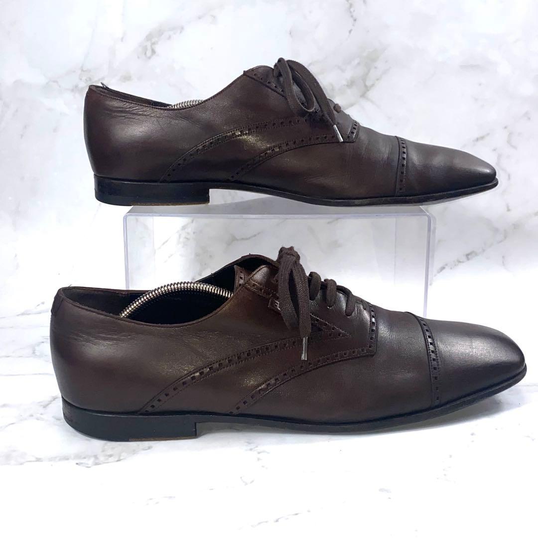 【美品】GUCCI グッチ ビジネスシューズ 革靴 ストレートチップ 27.5