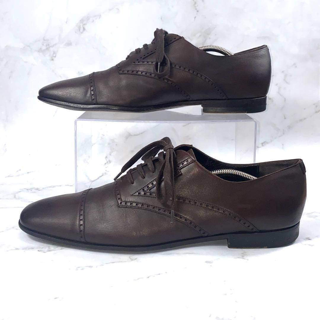 【美品】GUCCI グッチ ビジネスシューズ 革靴 ストレートチップ 27.5