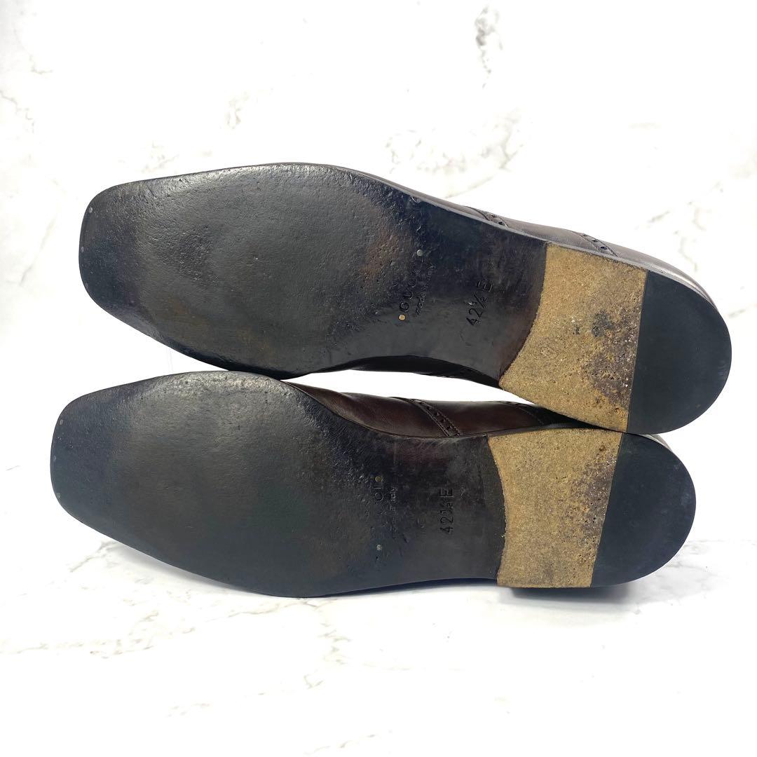 【美品】GUCCI グッチ ビジネスシューズ 革靴 ストレートチップ 27.5
