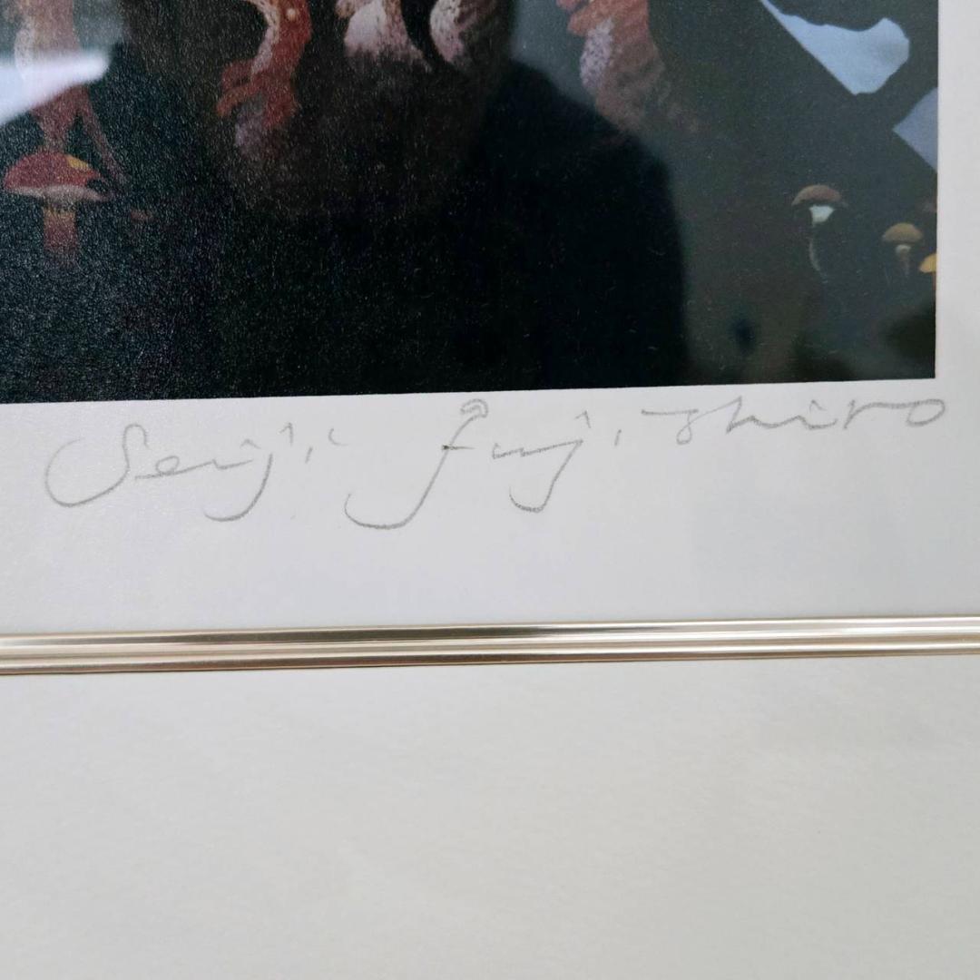 藤城清治　光る森　直筆サイン　ダイヤモンドスクリーン　保証