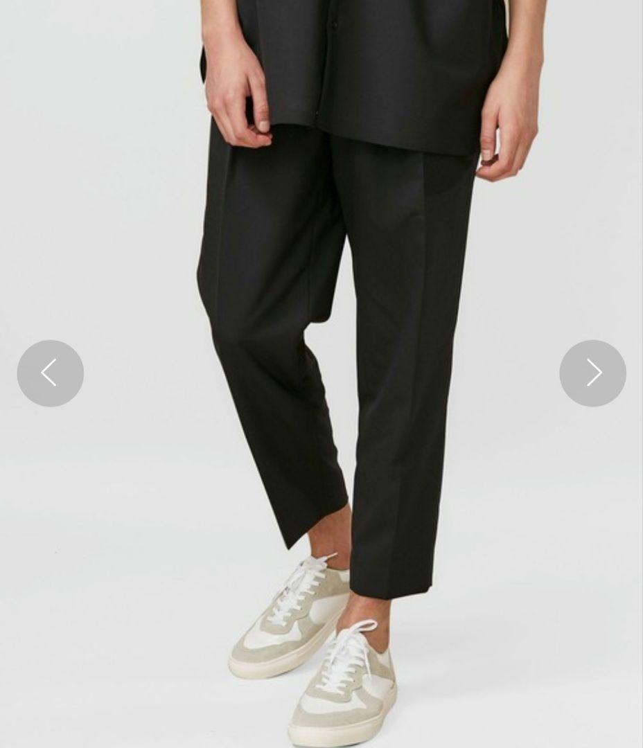 高級◎極美品★マーカウェア　ペグトップテーパードスラックス　3.3万　L　ウール