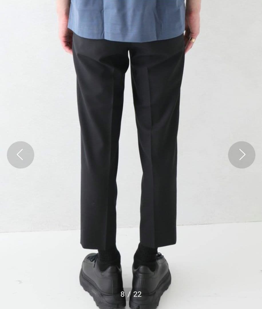 高級◎極美品★マーカウェア　ペグトップテーパードスラックス　3.3万　L　ウール