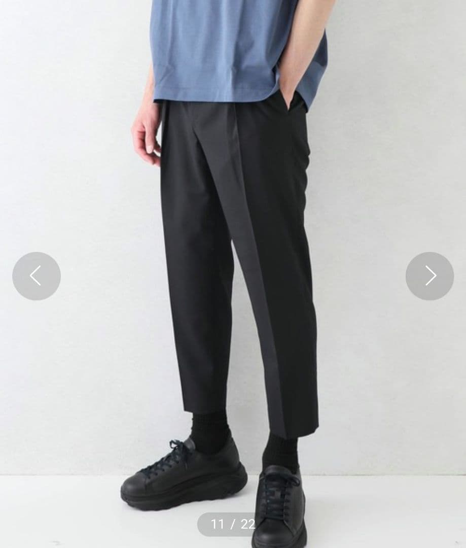 高級◎極美品★マーカウェア　ペグトップテーパードスラックス　3.3万　L　ウール