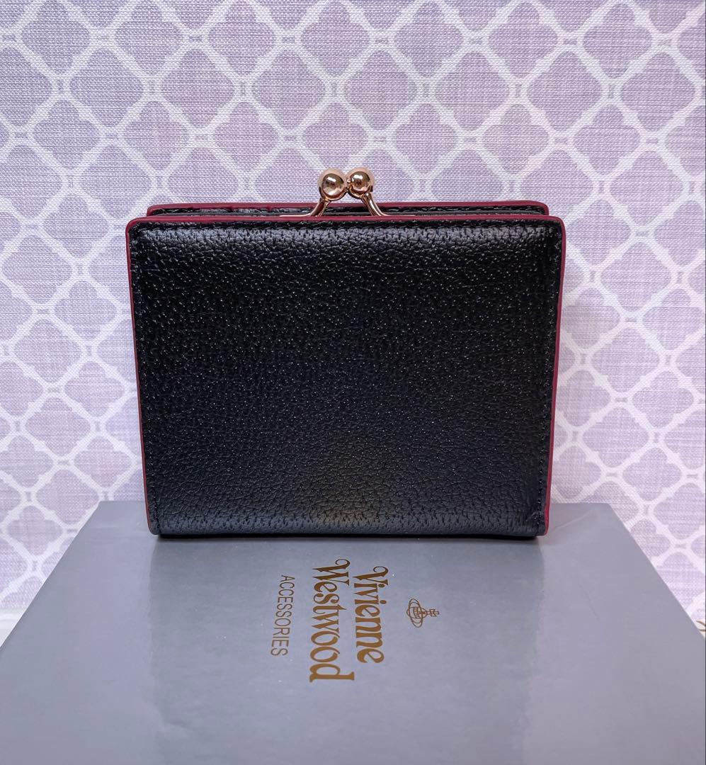 【最新☆ショッパー付】高級感 ヴィヴィアン・ウエストウッド 折財布 ブラック