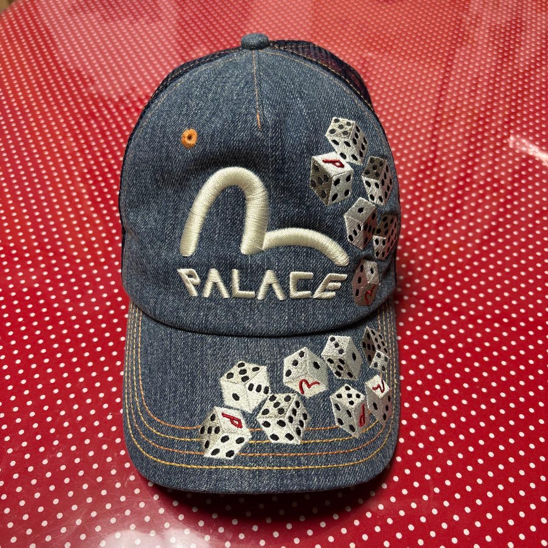 PALACE EVISU ロゴ＆ダイス刺繍メッシュキャップ