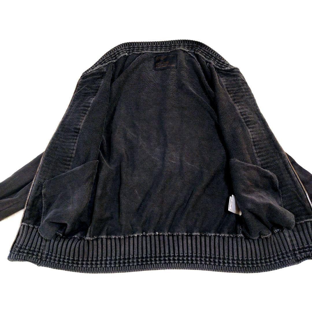 Y2K ナポレオンジャケット 短丈 ジップ パーカー リブ アーカイブ グレー