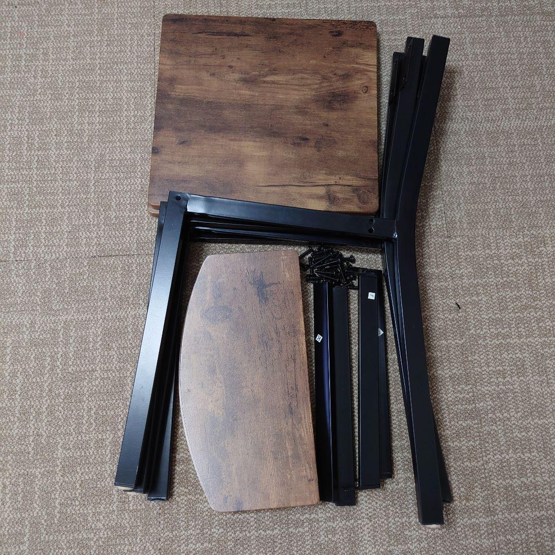 アイアンダイニングチェア 2脚セット 木製