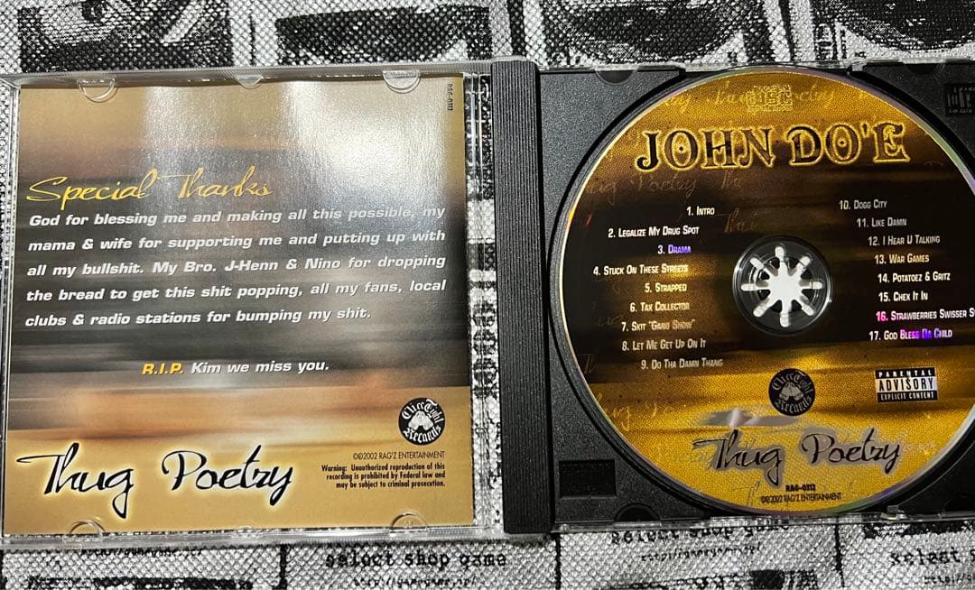 洋楽 JOHN DO'E - Thug Poetry