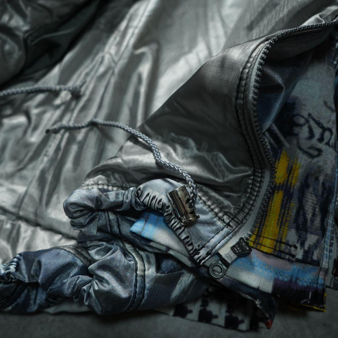 90s GOLDWIN archive 中綿ナイロンジャケット 短丈 シルバー