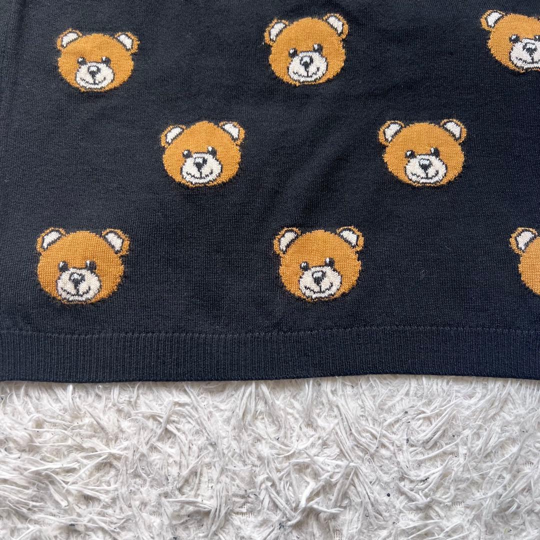 新品タグ付き！MOSCHINOモスキーノ　Bearニット　スカート　44サイズ