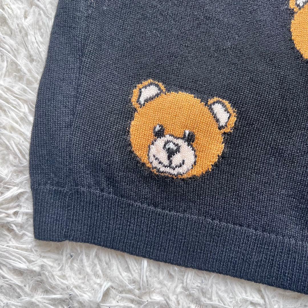 新品タグ付き！MOSCHINOモスキーノ　Bearニット　スカート　44サイズ