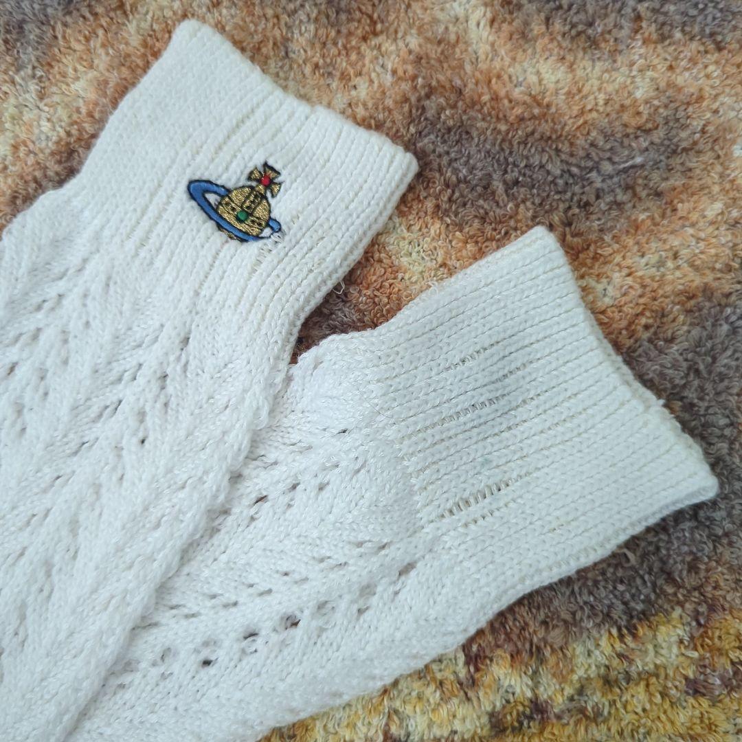 値下 レア ヴィヴィアンウエストウッド　クロシェ編み　ニーハイソックス　3本