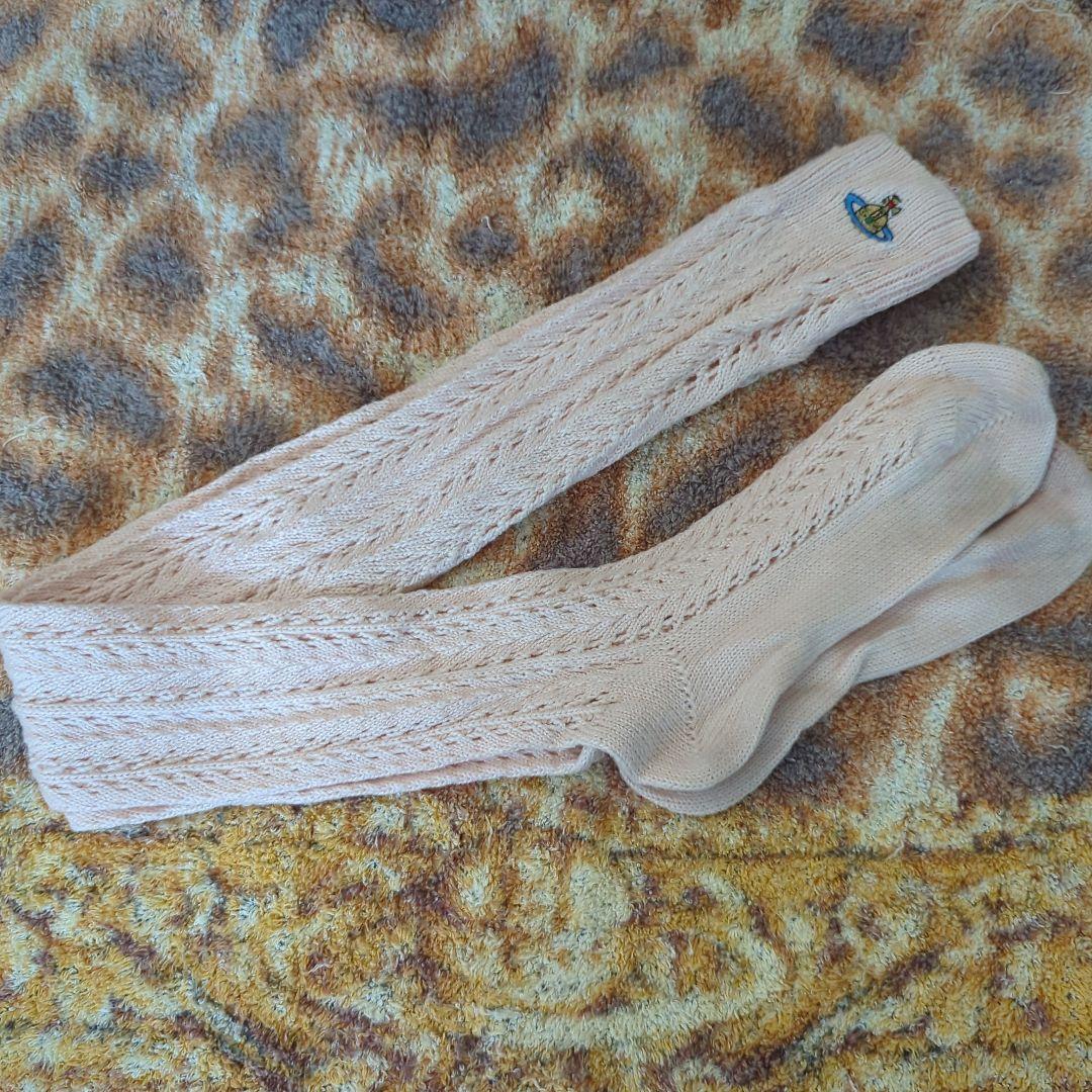 値下 レア ヴィヴィアンウエストウッド　クロシェ編み　ニーハイソックス　3本