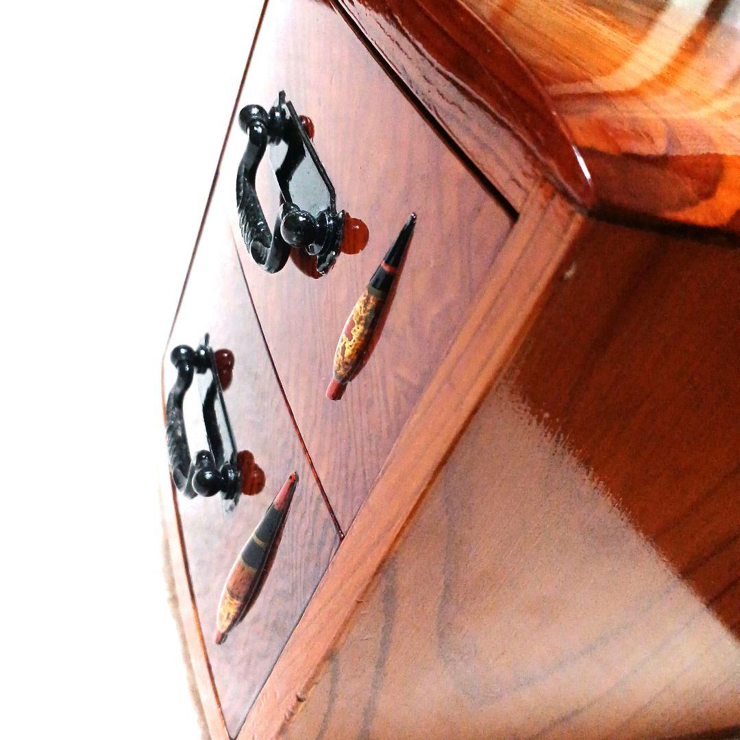 銘木 タナゴ小道具箱 極小箪笥 小物入 タナゴ竿 ハエ竿 渓流竿 和竿 仕掛け