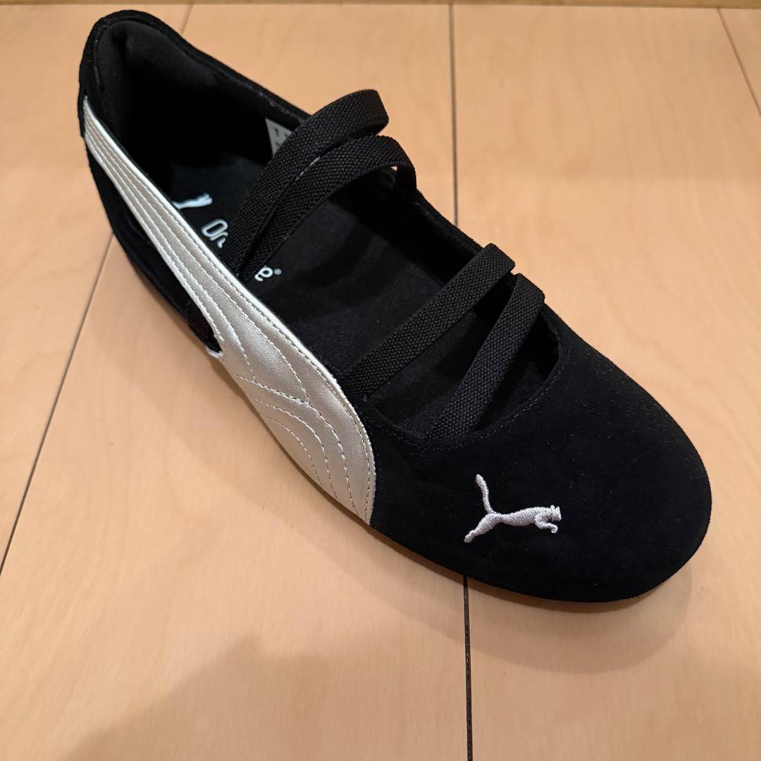 スピードキャットバレエ　ブラック　シルバー　24センチ