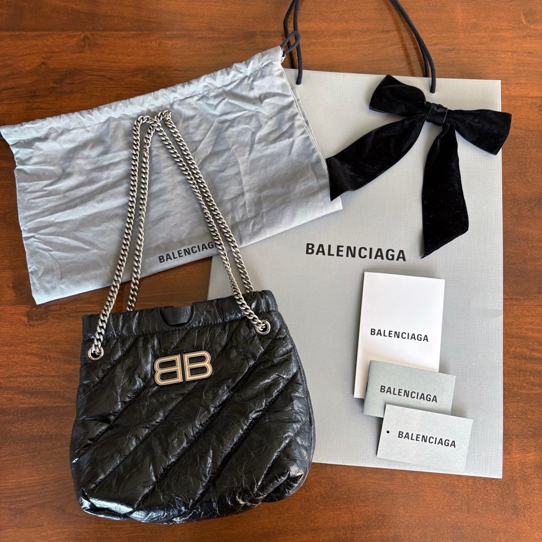 バレンシアガ BALENCIAGA クラッシュトートバッグ XS チェーン