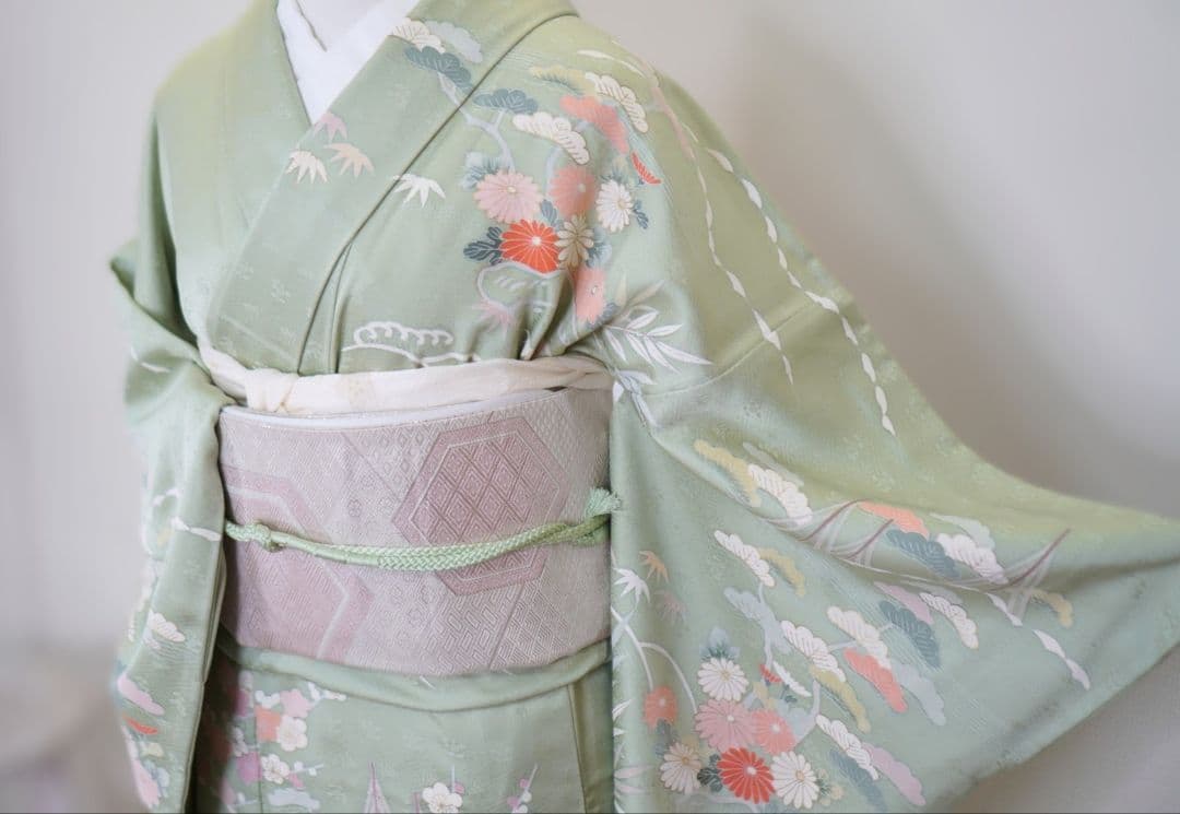 訪問着 4点フルセット 715D 正絹　入学式　結婚式　七五三　お宮参り