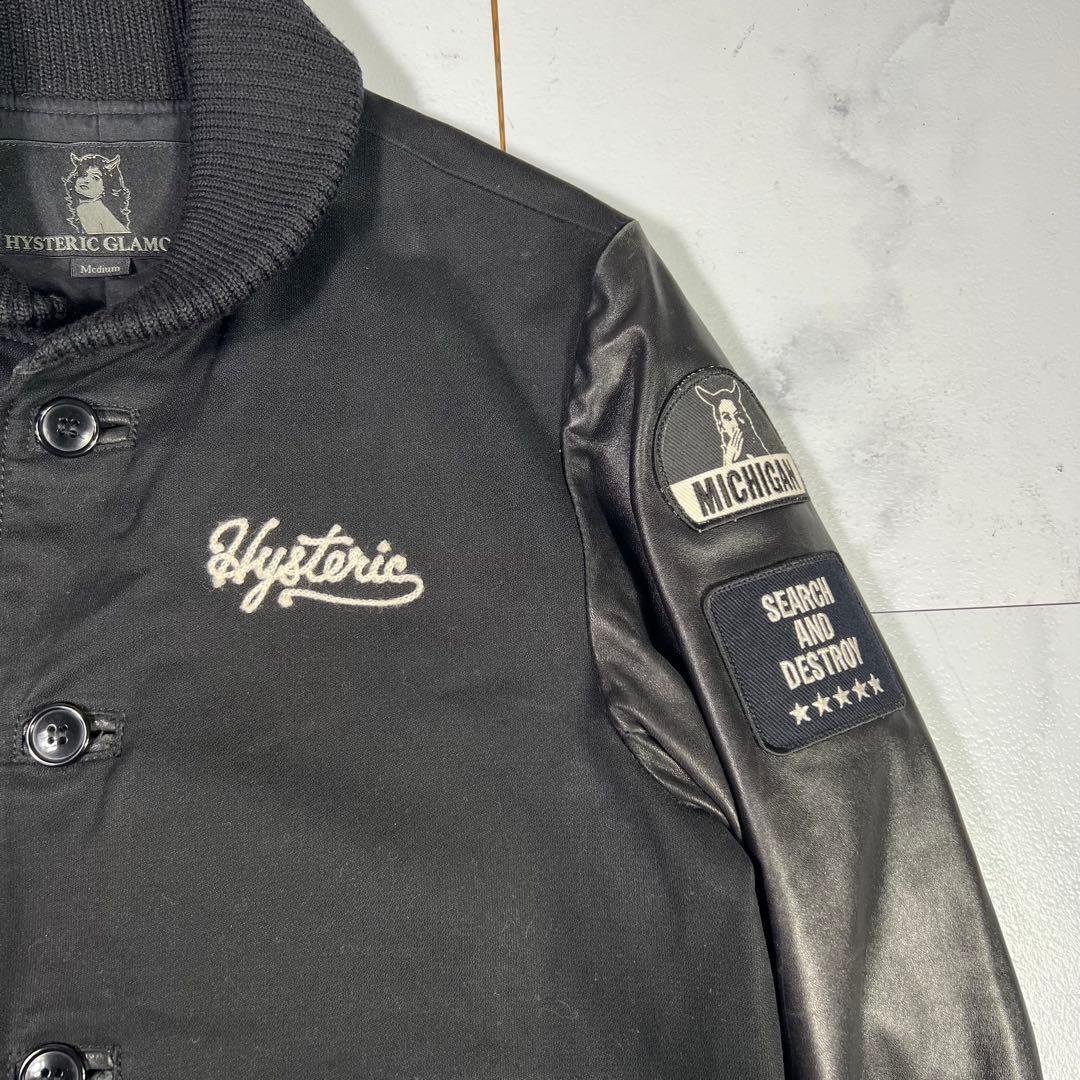 HYSTERIC GLAMOUR ヒステリックグラマー 袖レザー スタジャン M
