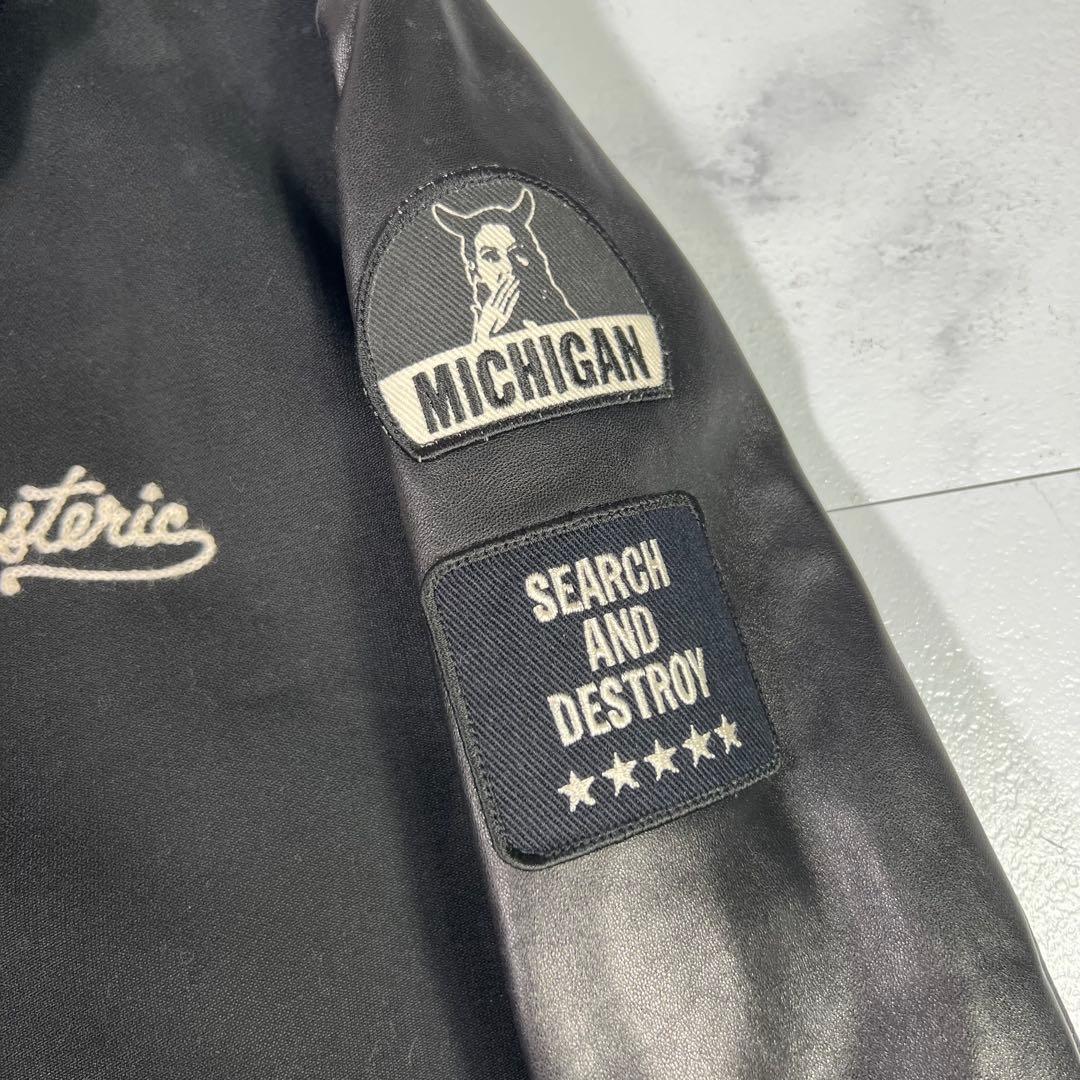 HYSTERIC GLAMOUR ヒステリックグラマー 袖レザー スタジャン M