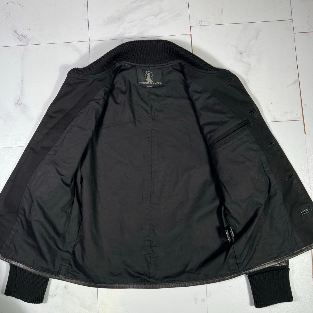 HYSTERIC GLAMOUR ヒステリックグラマー 袖レザー スタジャン M
