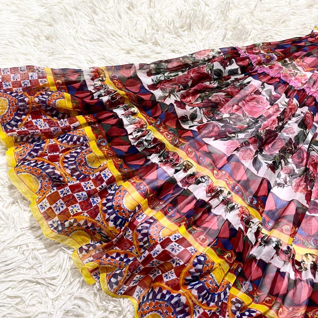 美品　ドルチェアンドガッバーナ　ドルガバ　花柄　ワンピース　ロング　子供服
