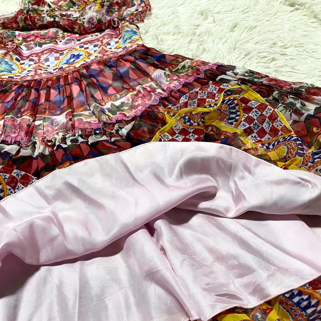 美品　ドルチェアンドガッバーナ　ドルガバ　花柄　ワンピース　ロング　子供服