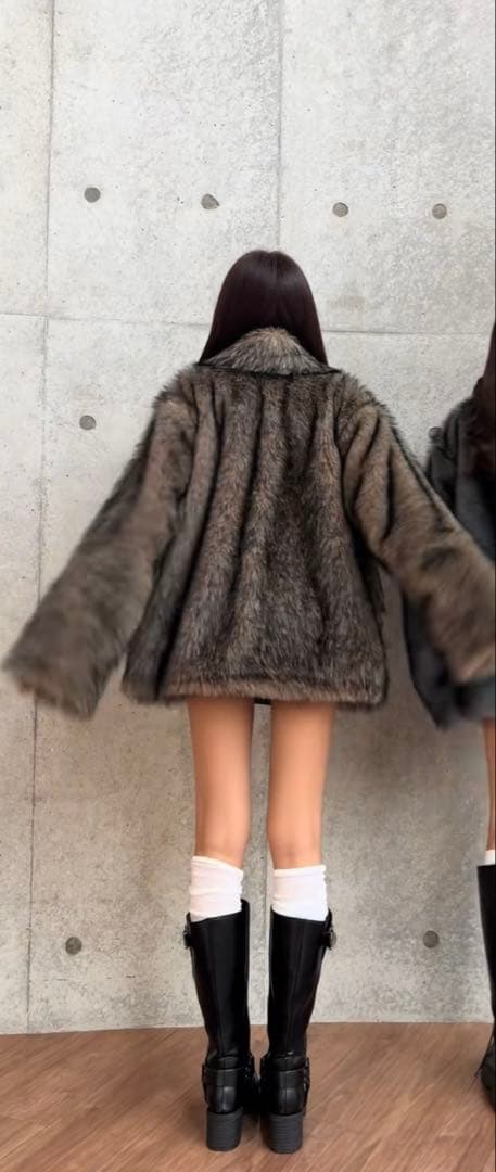 n*a様 RegaloLunaファーコート 美品ブラウン ベルト付き！