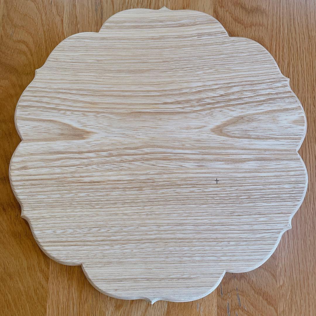 【新品】木製 花形皿 直径約30cm
