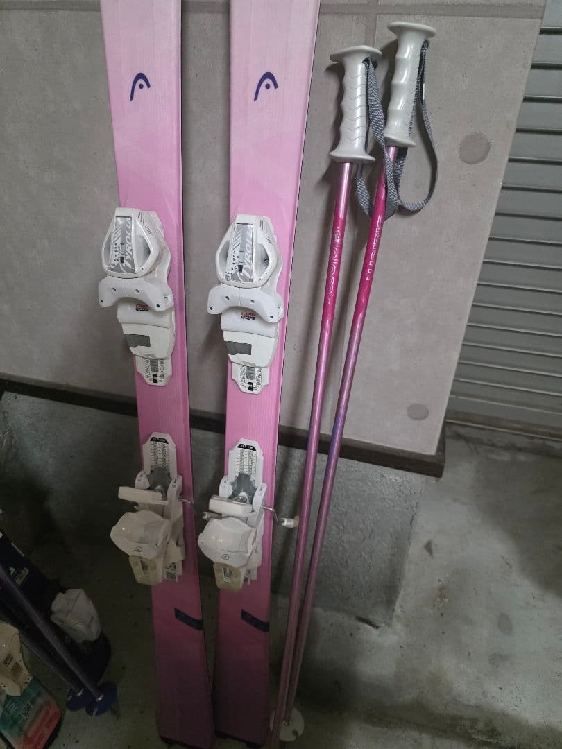 HEAD スキー板 148センチ　ポール　セット　レディース