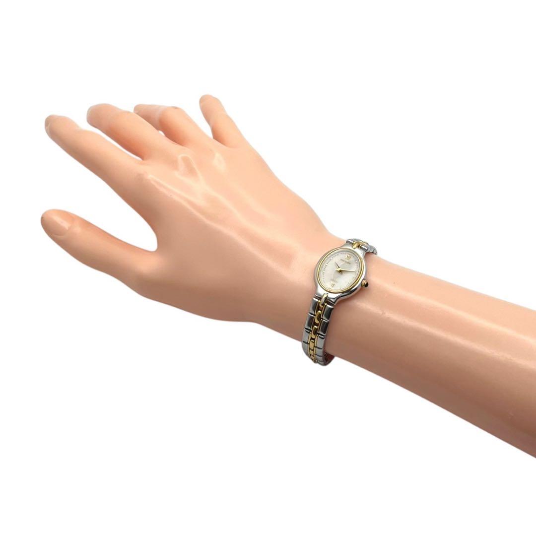 【稼動】セイコー エクセリーヌ オーバル コンビベルトレディース 腕時計1235