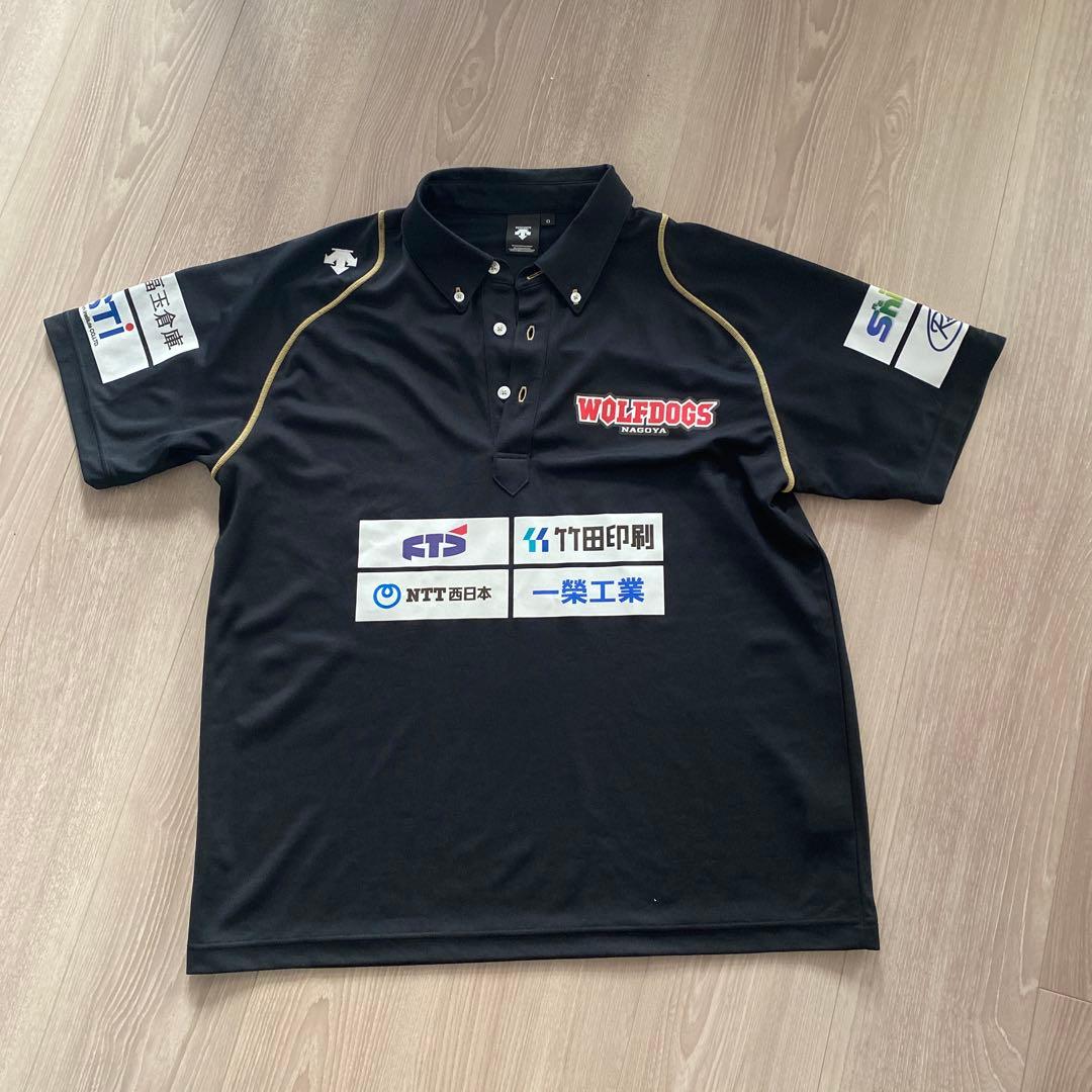 き*き様 DESCENTE WOLFDOGS ポロシャツ ブラック サイズ0