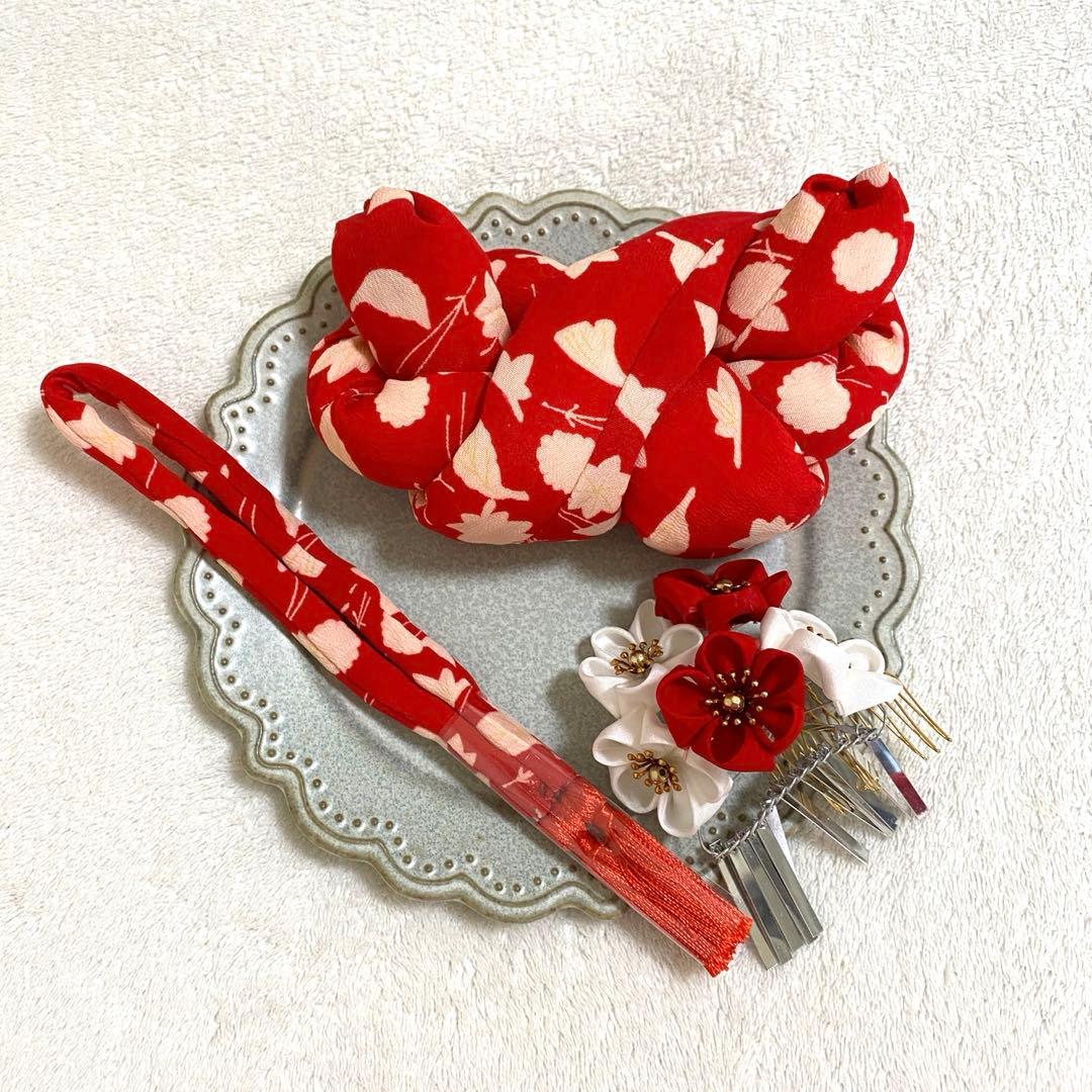 七五三 3歳 正絹かのこの被布と正絹お着物セット 女の子