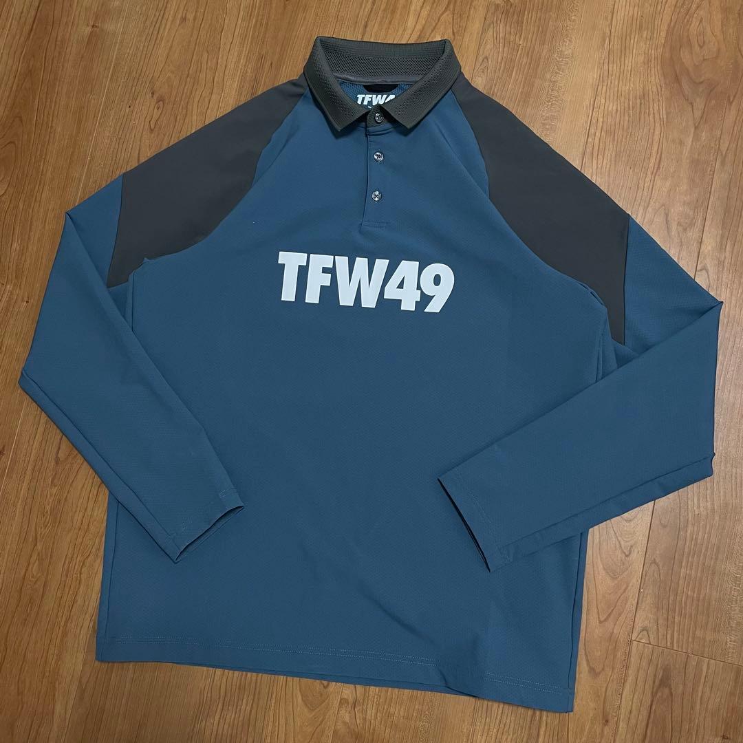定価3.1万　TFW49 ロング　ポロシャツ　ネイビー　ゴルフ
