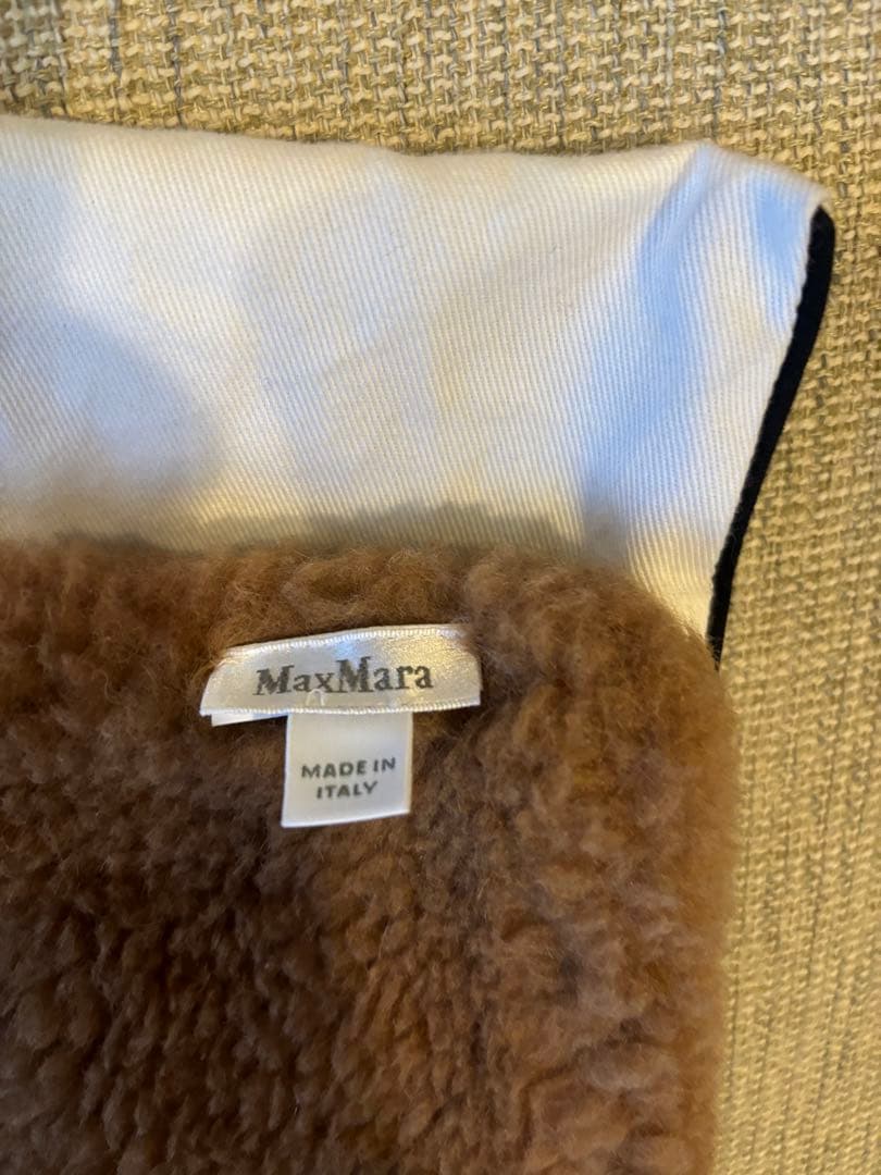 MaxMara ブラウン マフラー　テディベア　ストール　本日限定値下げ