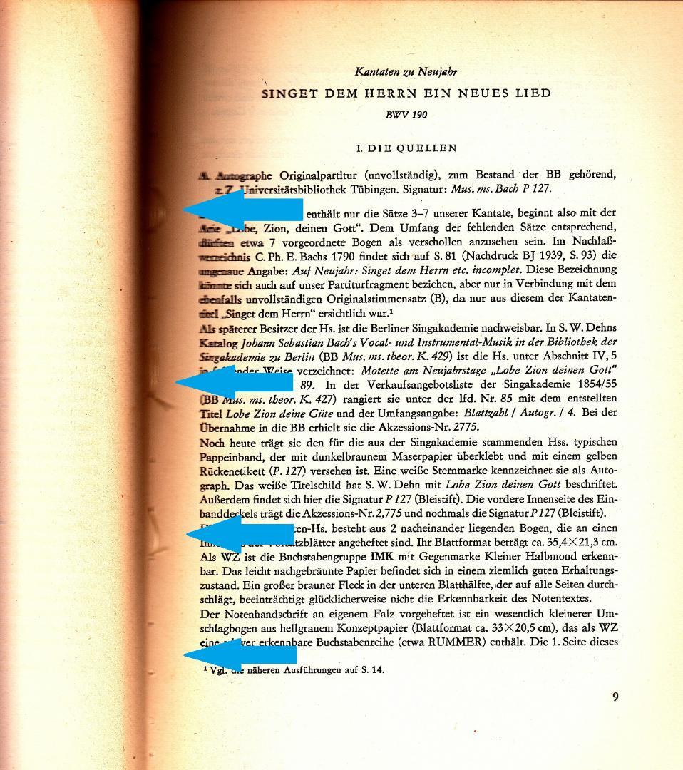 洋書独文 新バッハ全集 批判校訂報告書I/4:新年と第1日曜日のためのカンタータ