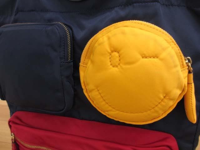 美品 アニヤハインドマーチ マルチチャビーポケット ナイロン トートバッグ