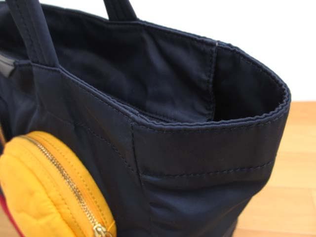 美品 アニヤハインドマーチ マルチチャビーポケット ナイロン トートバッグ